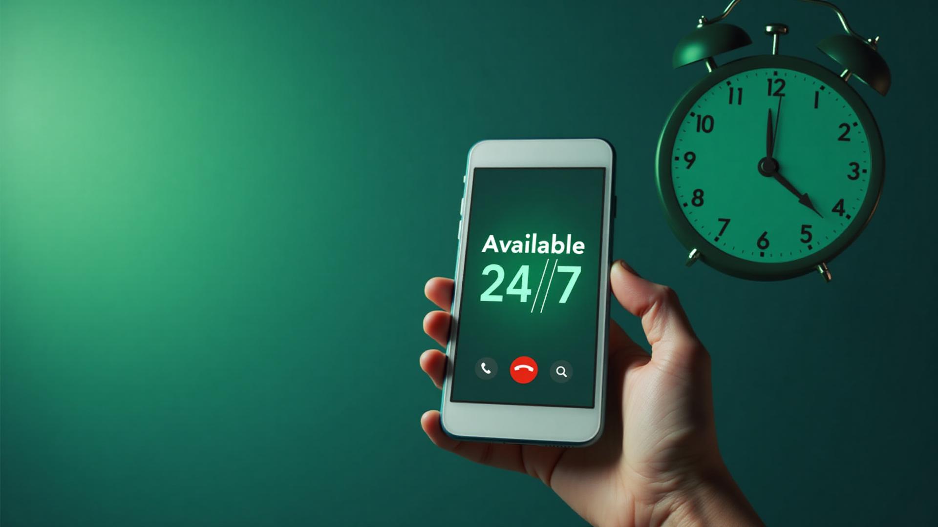 Business owner using 24/7 AI coaching on phone